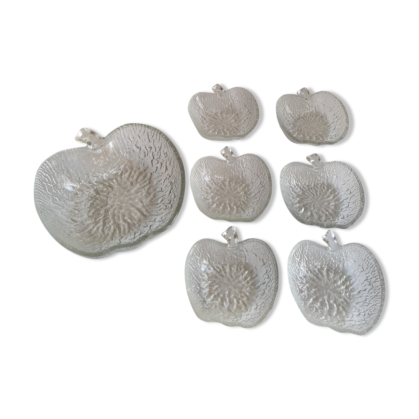 Apple-shaped dessert service - vintage