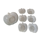 Apple-shaped dessert service - vintage