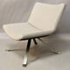Design armchair with light grey skai top