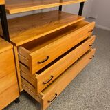 Modular bookcase with vintage wardrobe 60