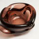 Cendrier Murano rond forme atypique violet rose 1950