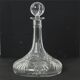 Vintage Samobor Crystal Decanter Ship Decanter Star Motif Lead Crystal