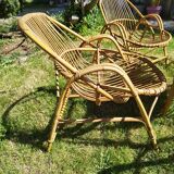 Vintage rattan lounge set