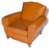 Pair of armchairs Club mustache leather