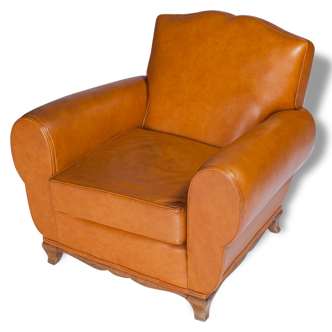 Paire de fauteuils Club Moustache cuir