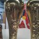 Pair of Indochina brass soap bubble blower vases