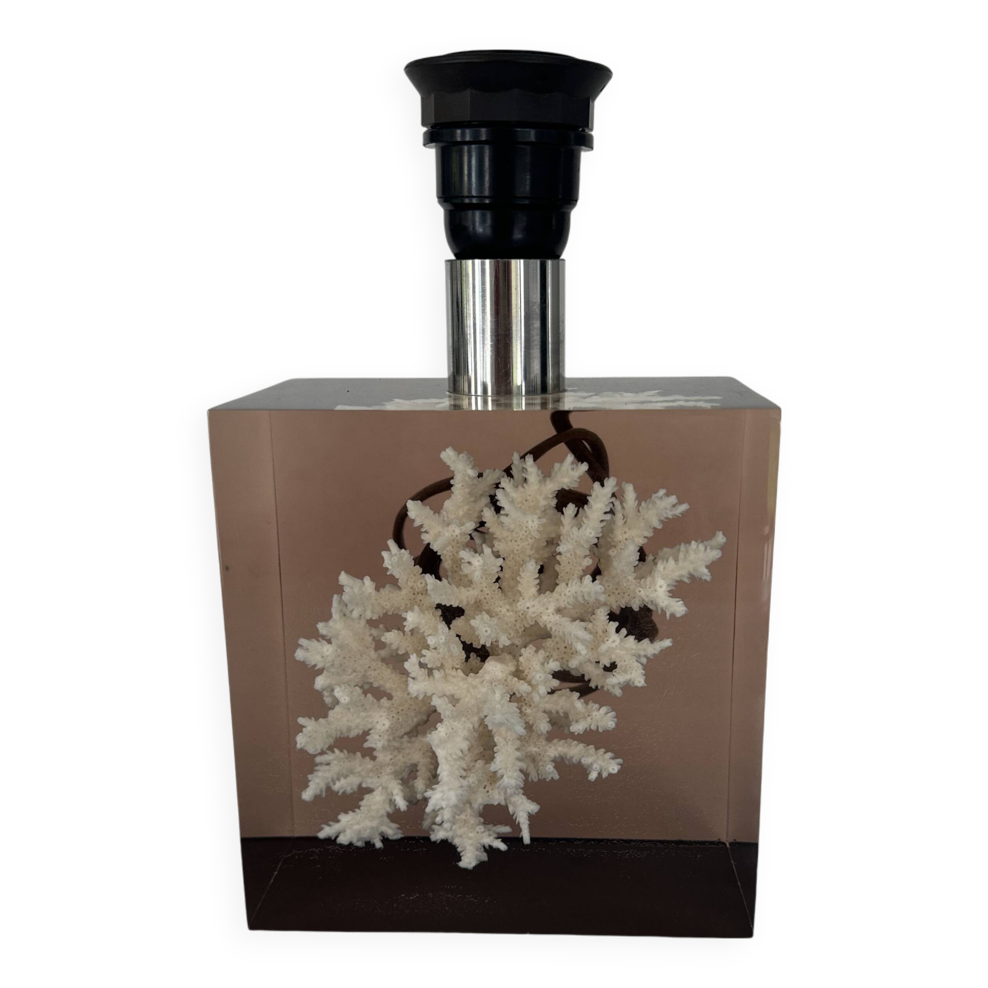 Pierre Giraudon vintage inclusion lamp