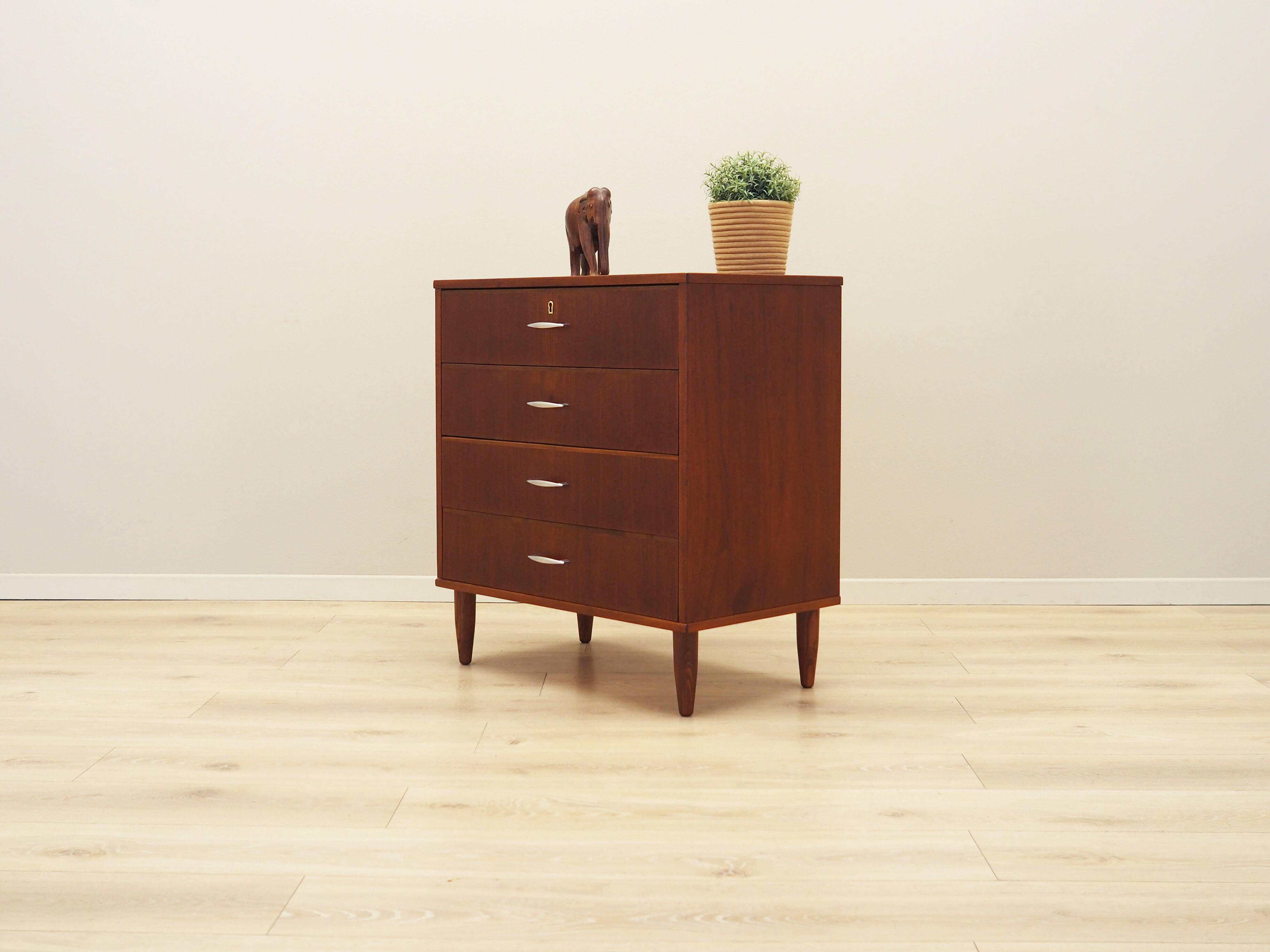Teak chest of drawers, Danish design, 1970s, production: Denmark