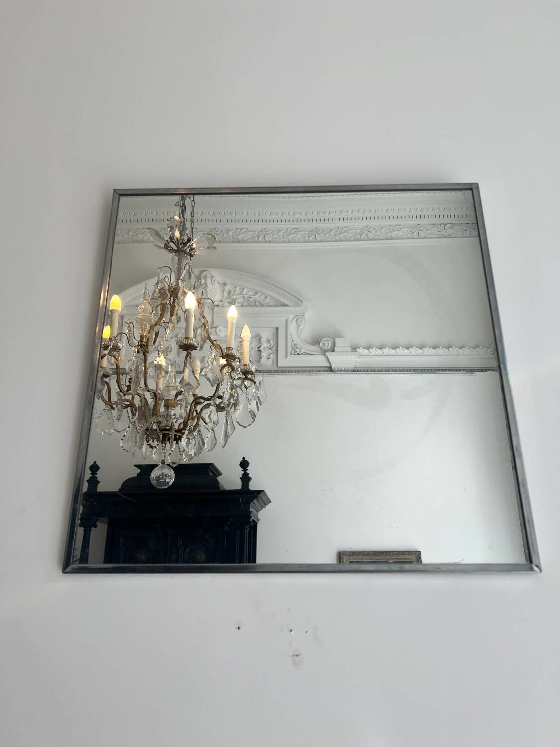 Miroir vintage carré design 1950