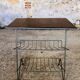 Side table / storage for vinyl top faux leather vintage 60s