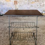 Side table / storage for vinyl top faux leather vintage 60s