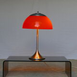 Unilux vintage orange mushroom lamp 1970