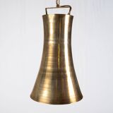 Pair of brass pendants, hourglass shape, 1960s