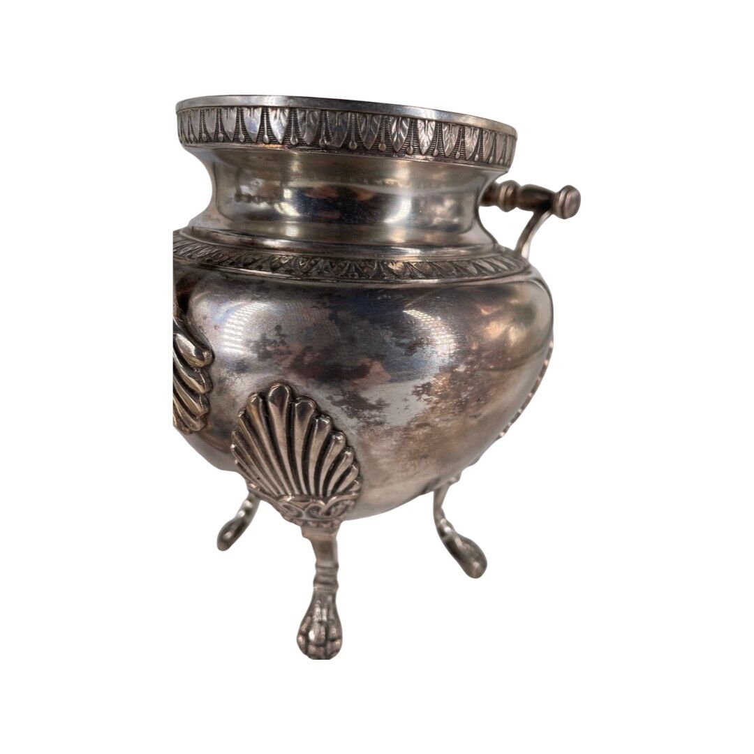 Empire style coffee and tea service in silver metal. Marked RM for Roux-Marquiand 20th century