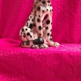 ceramic panther 1975 glazed very good condition 35x25