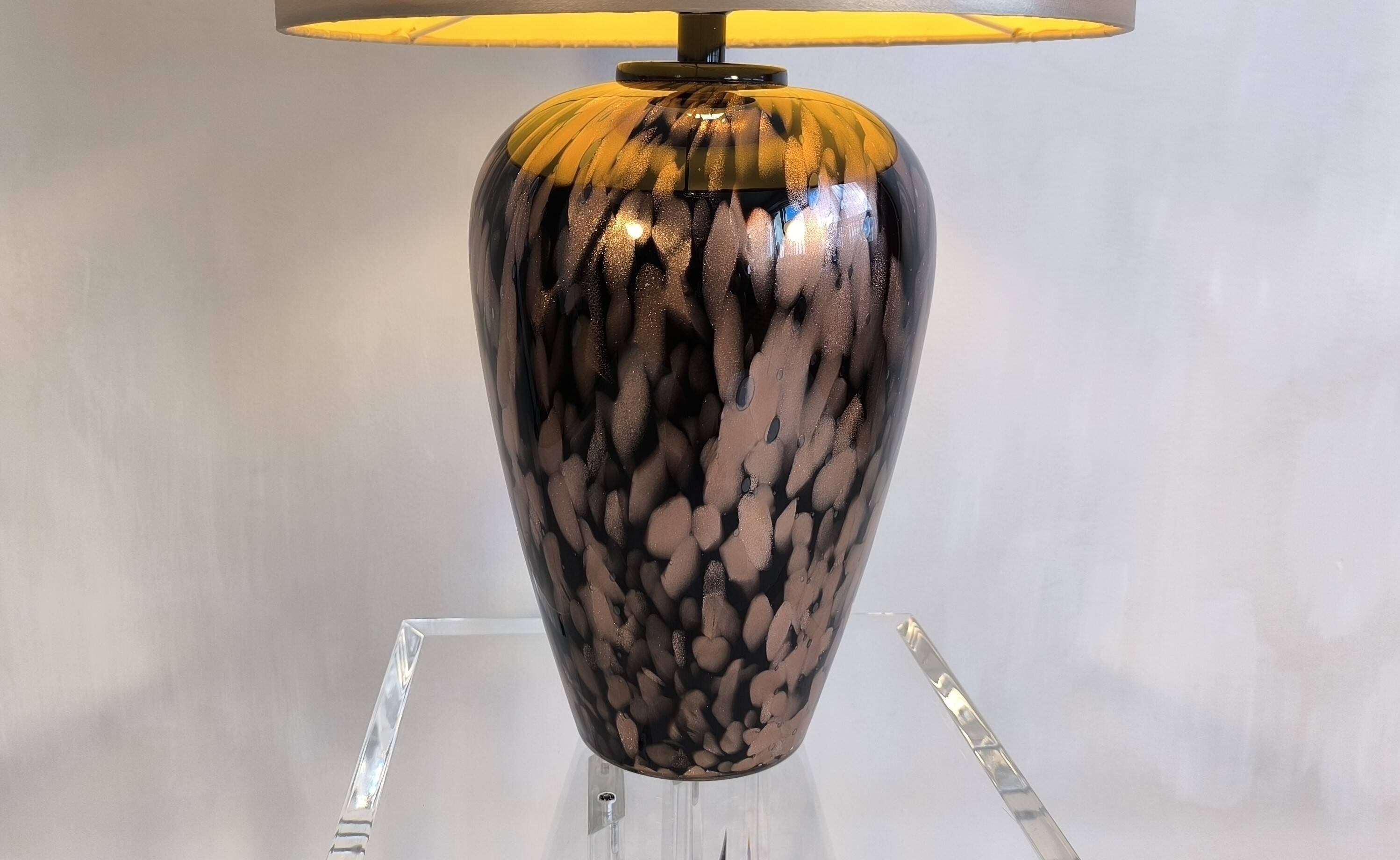 Lampe de table Murano Avventurina — Vincenzo Nason, 1969, parfait état