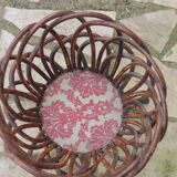 Rattan on foot vase