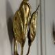 Set of four gilt brass wall lights, Tommaso Barbi, circa 1960.