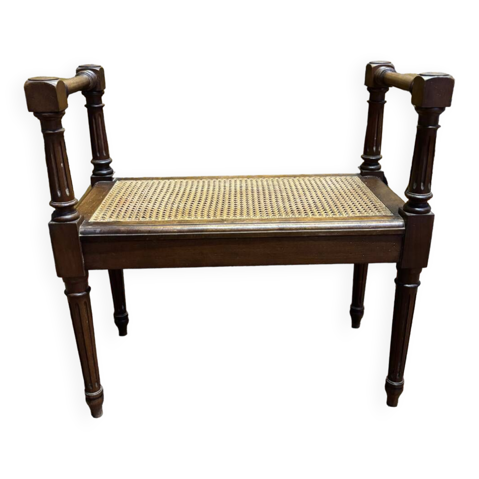 Small Louis XVI style cane bench