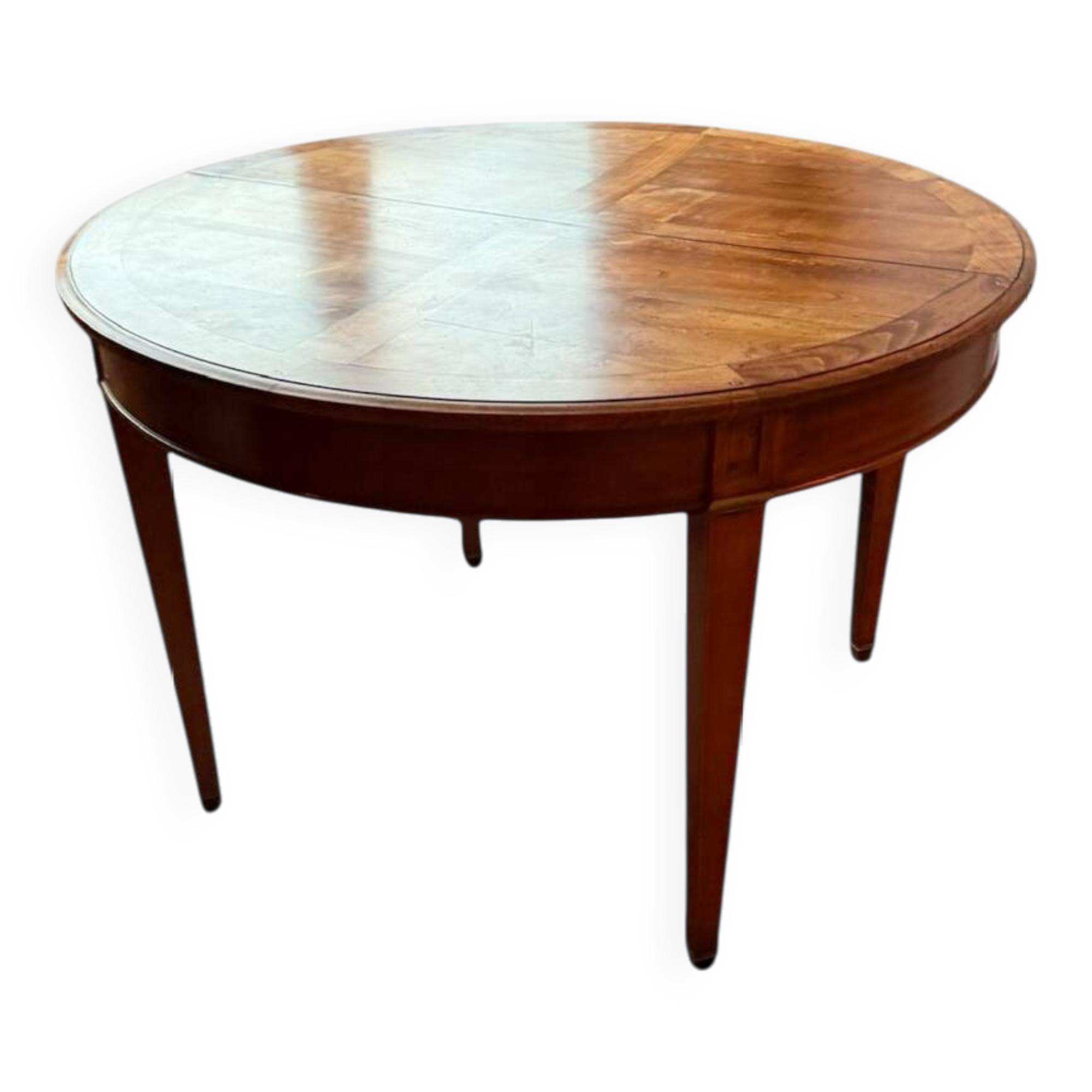 Waxed cherry wood dining table