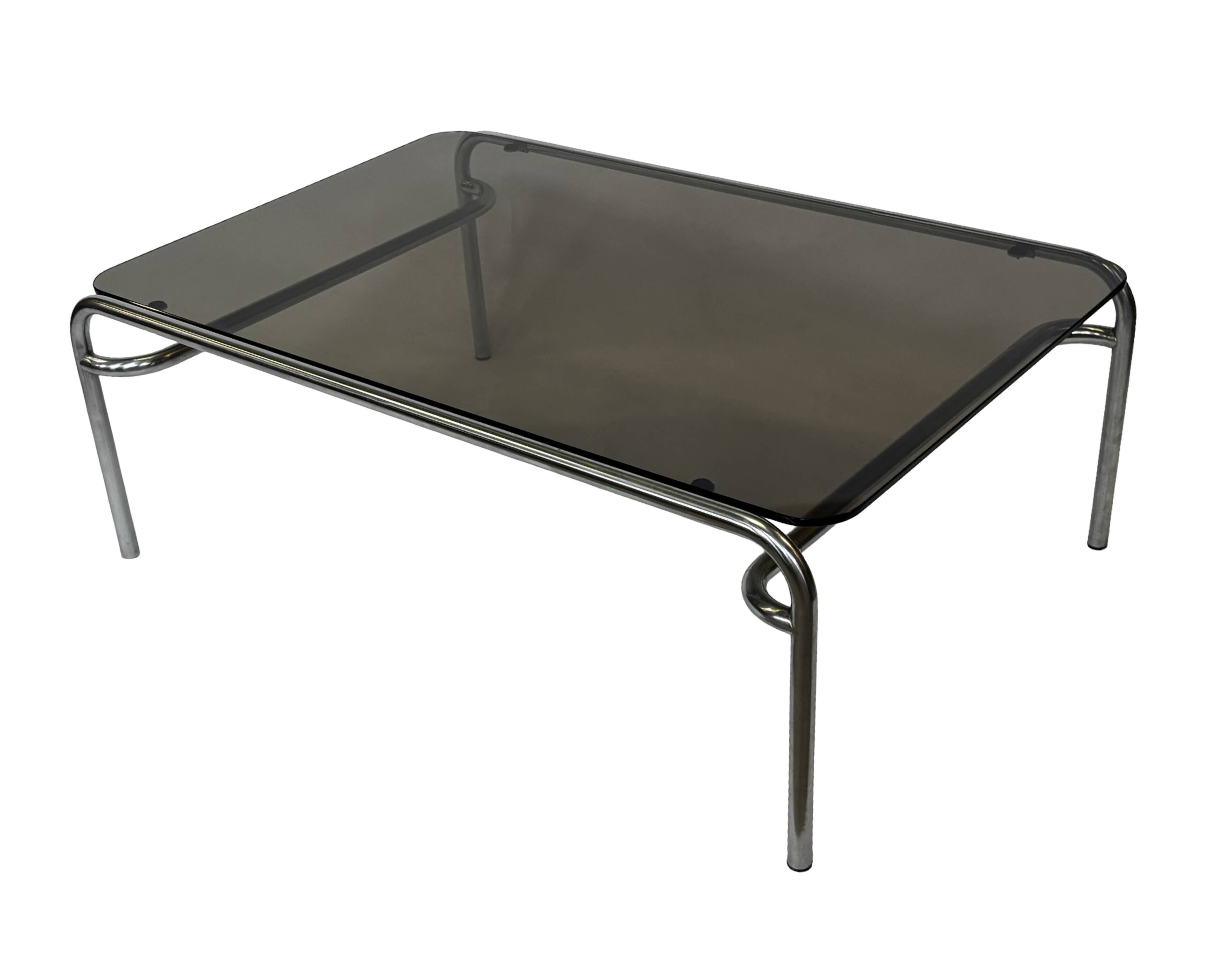 Vintage Coffee Table Walter Antonis TE41 Tubular Chrome ’t Spectrum 1974