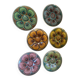 Set of 6 ceramic oyster plates