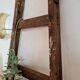 Old wooden farm ladder