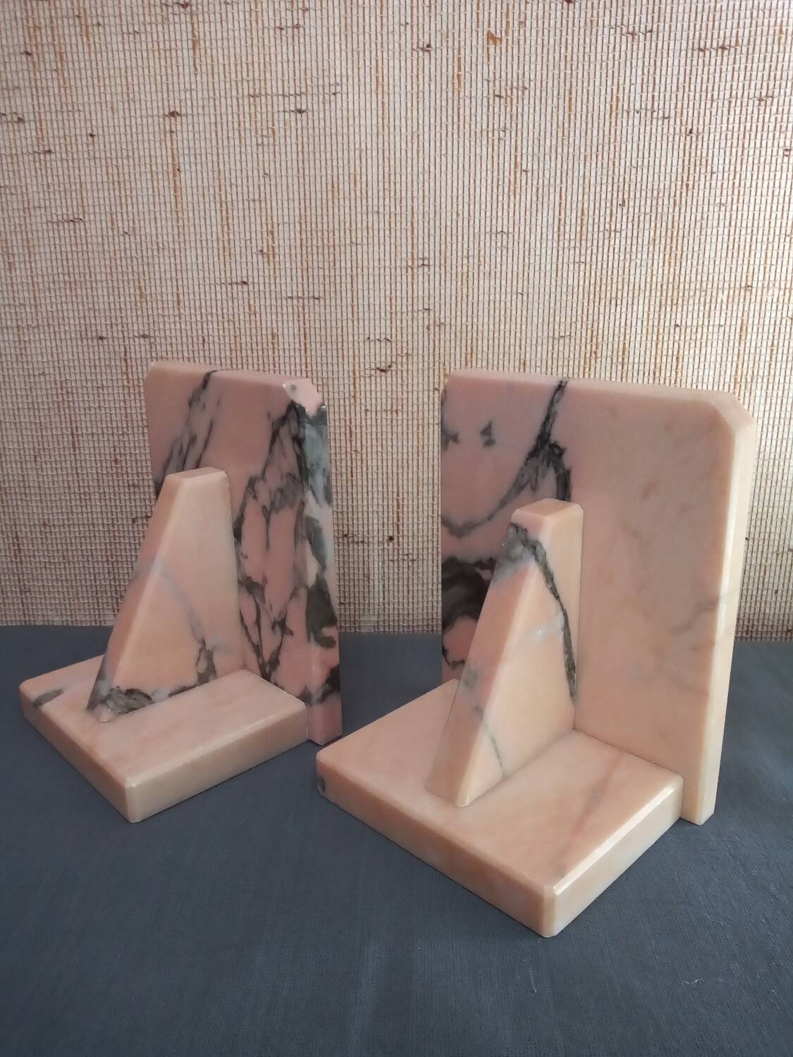 Art Deco marble bookends