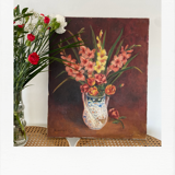 Oil on pink and glaïeuls