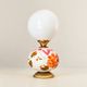 Cassandre — Table lamp in white opal, floral ceramic and brass