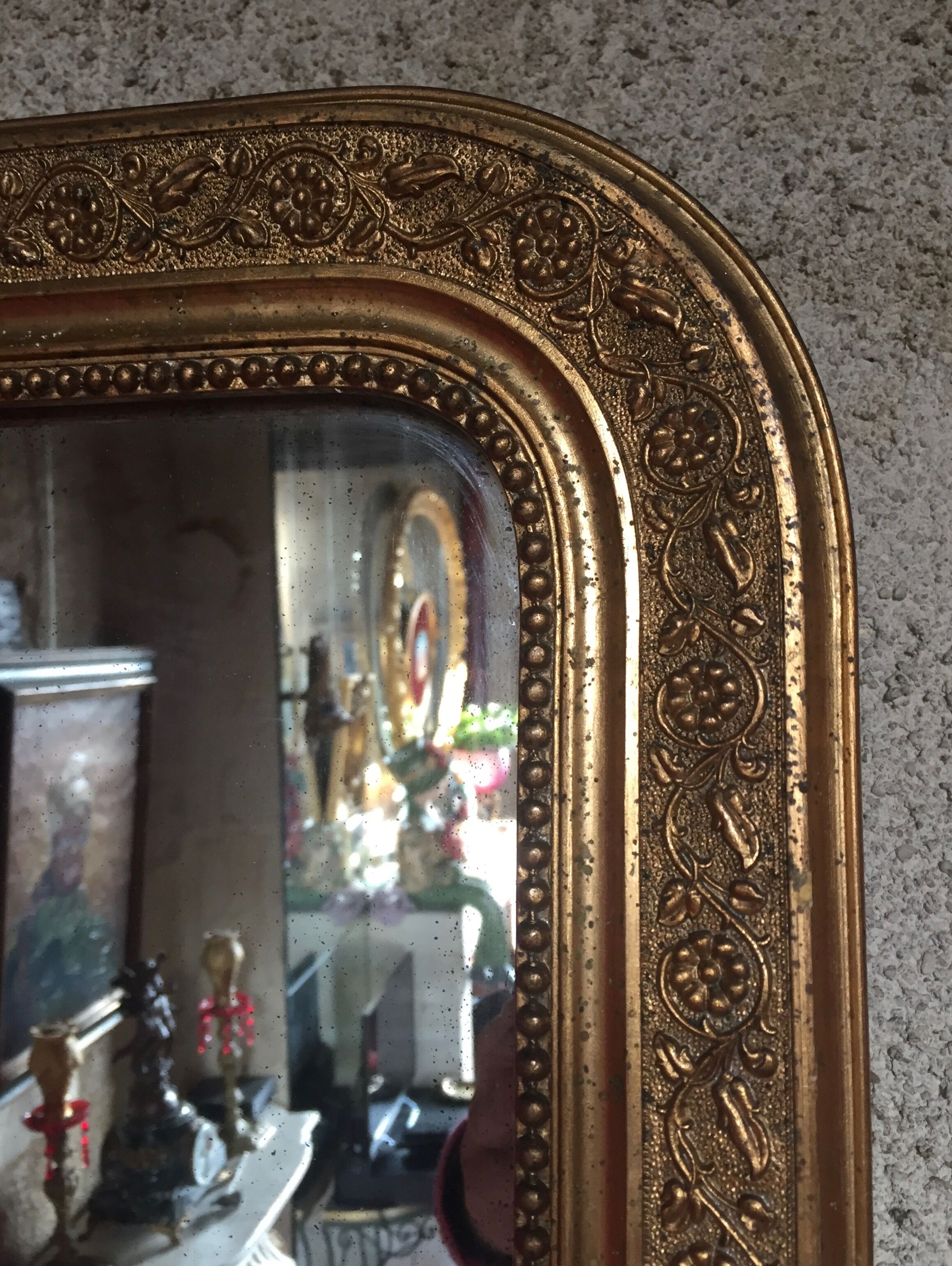 Golden Louis-Philippe mirror 50x68cm