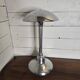 Chromed metal mushroom lamp from the 70s, 58 cm H