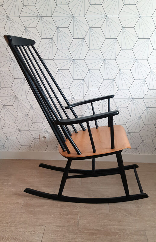 Black rocking-chair 1950