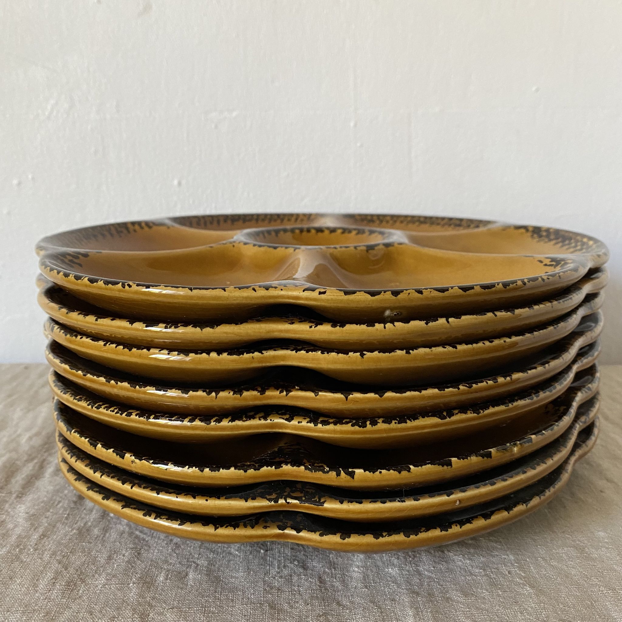 Assiettes à huitres vintage gien