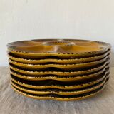 Assiettes à huitres vintage gien