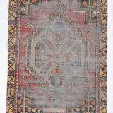 3x6 Shades Of Red & Black Handmade Wool Classic Vintage Rug, 100x179Cm