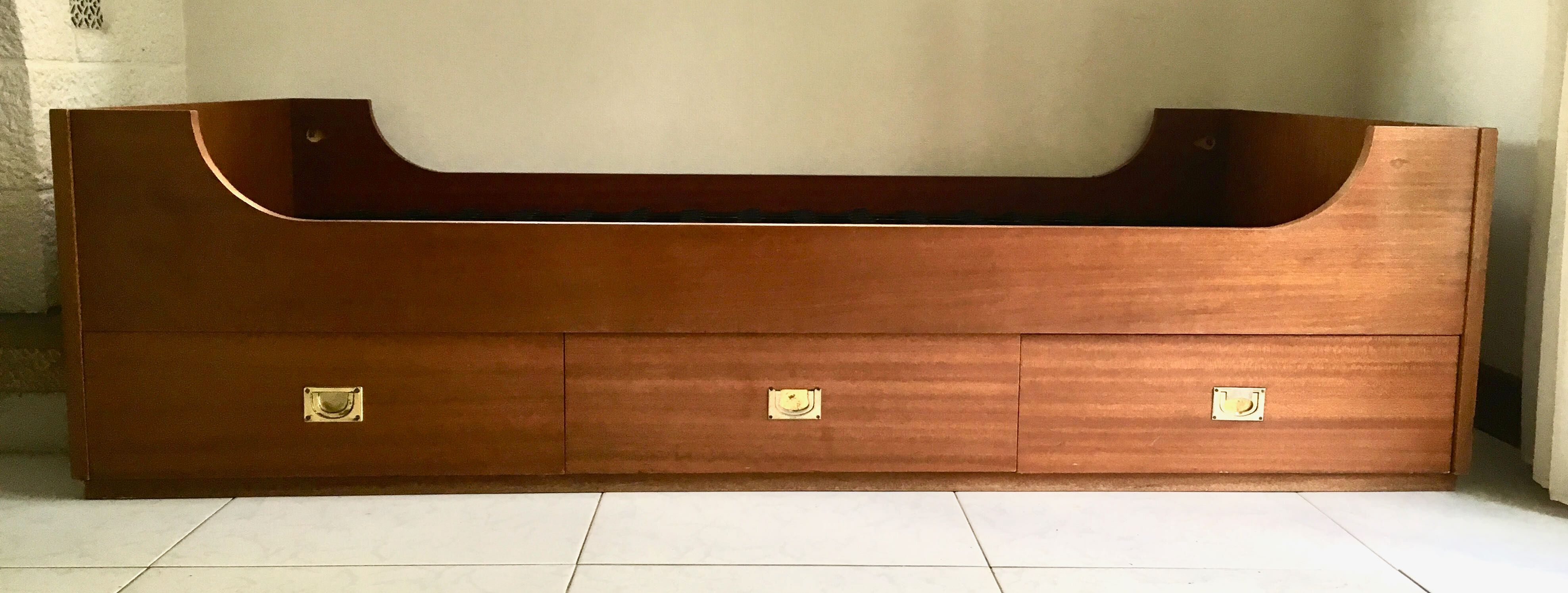 Scandinavian teak bed 70s-80s