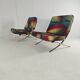 Unique Colourful Armchair Inspired by Barcelona Chair - set of 2
