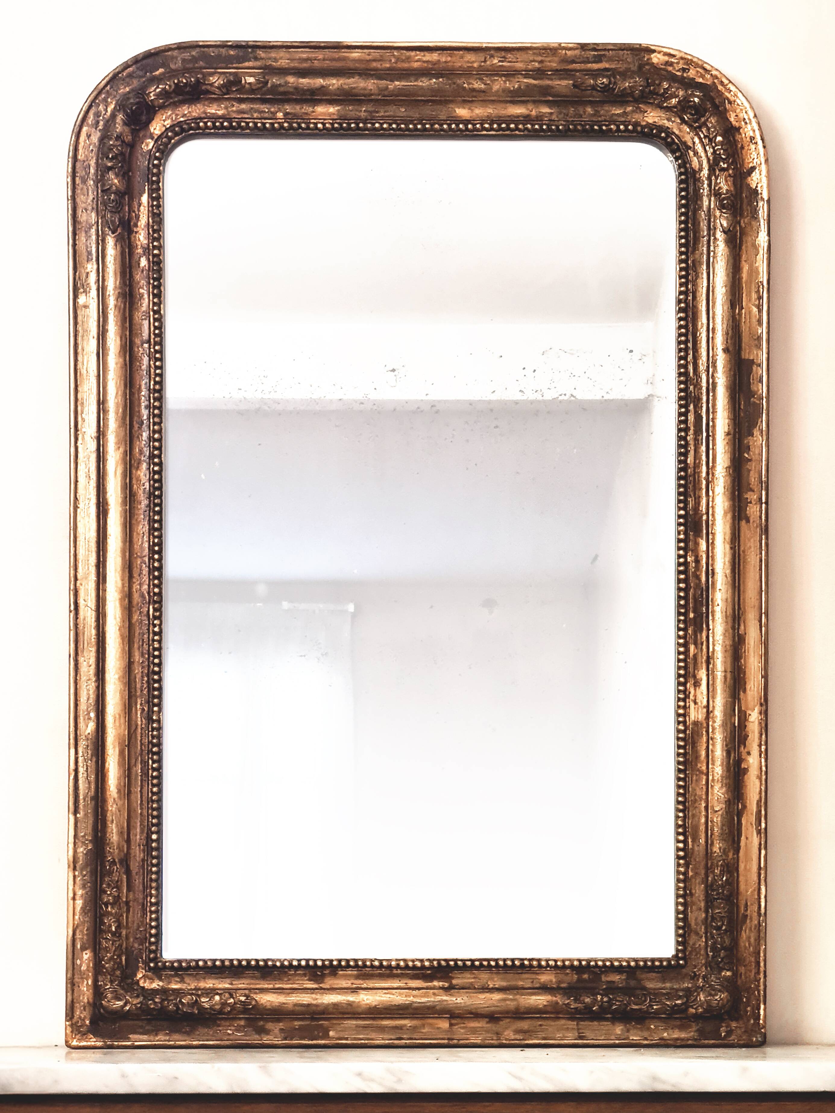 Louis-Philippe gilded mirror "Bertile"