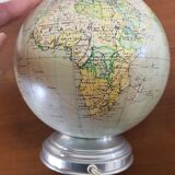 Mappemonde en verre années 50