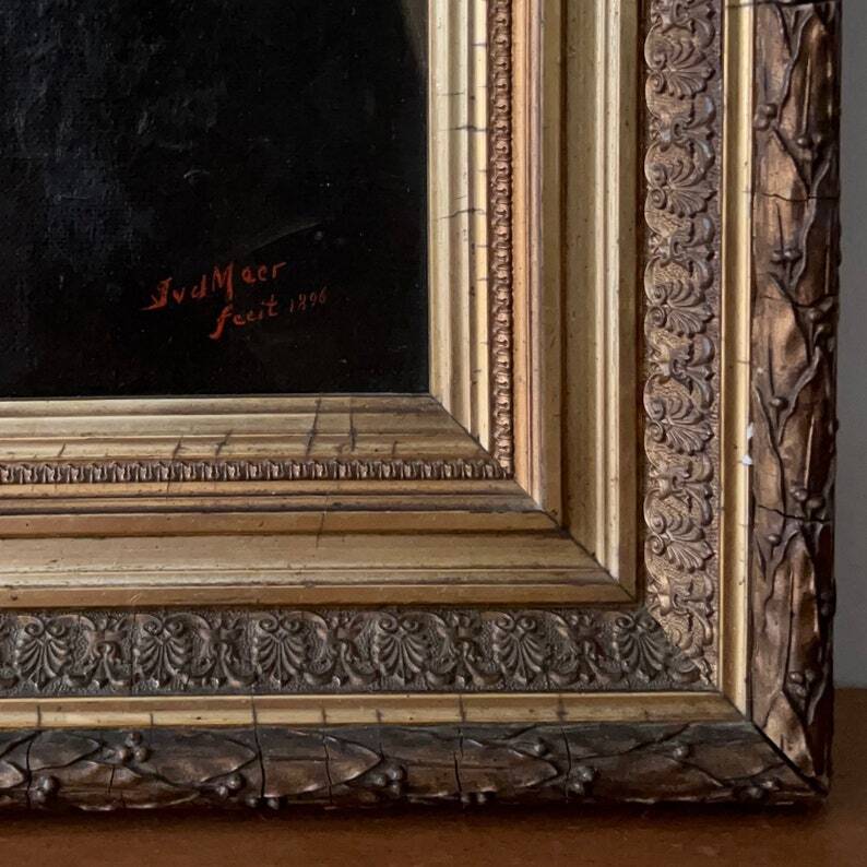 Peinture à l'huile Portrait d'un gentilhomme élégant du 19ème siècle