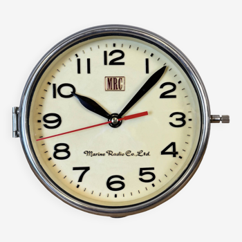 Vintage Beige MRC Ship’s Wall Clock, 1970s