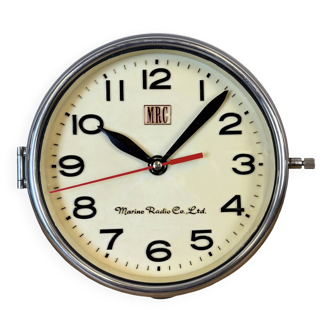 Vintage Beige MRC Ship’s Wall Clock, 1970s