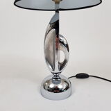 Modernist lamp in chromed metal
