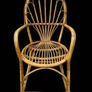 Rattan rocking chair Italy 1950