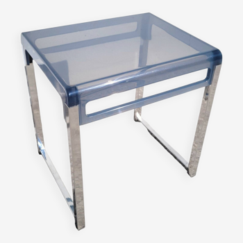 Space age plexiglass and chrome side table
