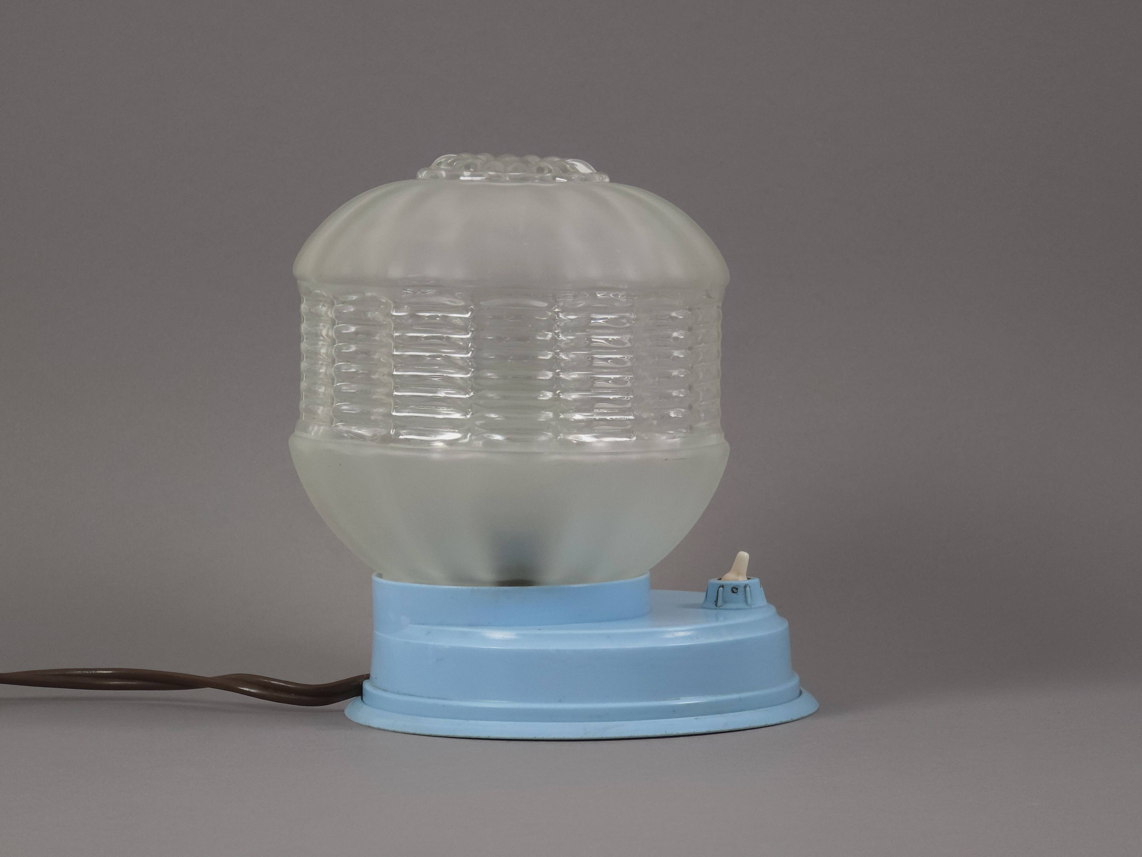 Vintage 1950s Mid Century Modern Bedside Table Light • MCM Atomic Space Age