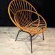 Set of four rattan armchairs, 1950s-1960s design