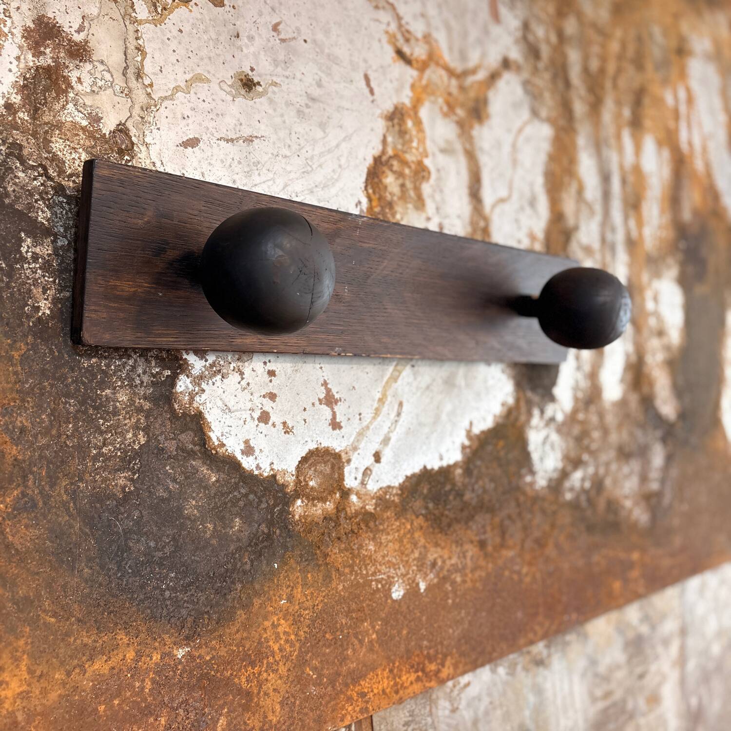 1950s wooden coat rack