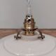 Suspension antique lampshade in pink opaline